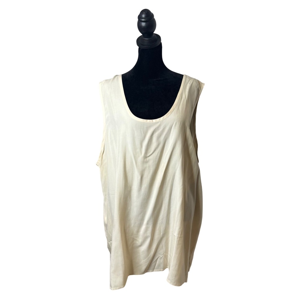 Plus Size Womens Silk Cami Layering Top Size 26 28 Sleeveless Shell Capsule